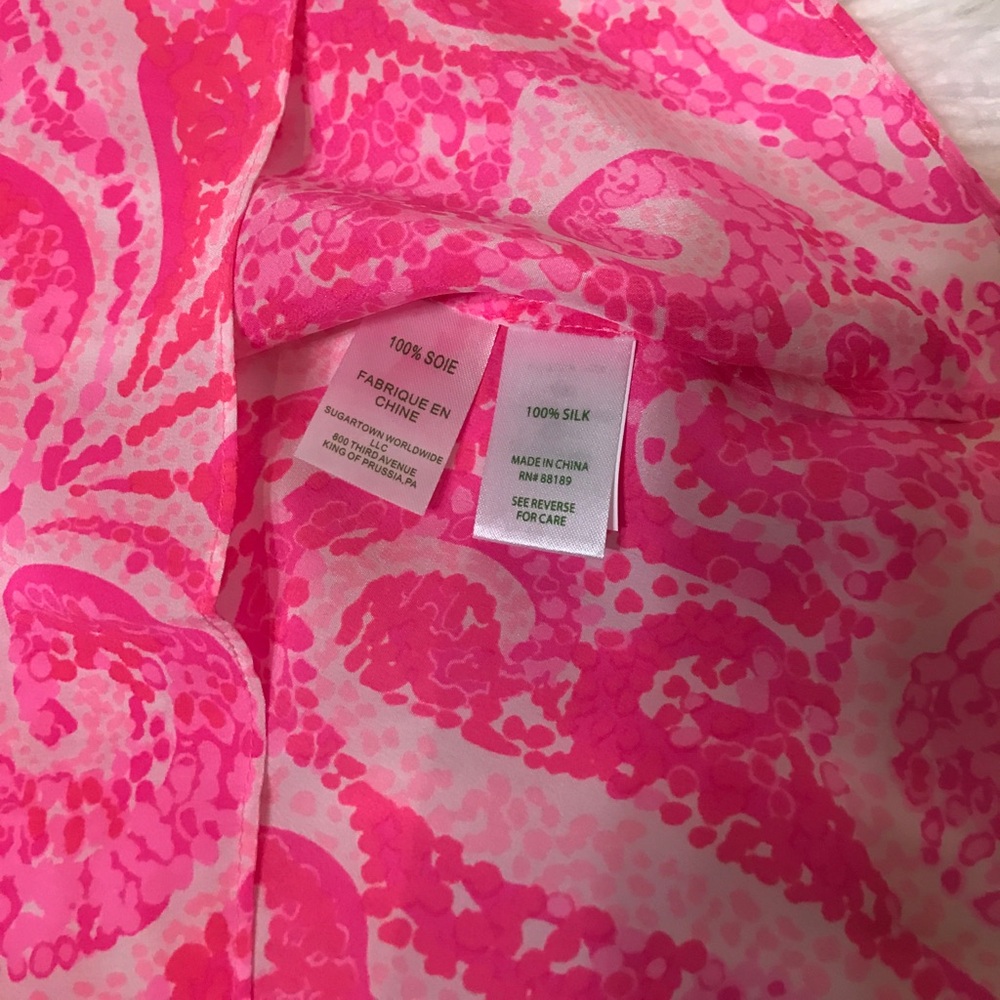 Lilly Pulitzer Pink Swirl Print Sleeveless Tank - Picture 6 of 7